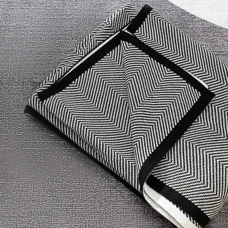 Nordic Ins Style Knitted Blanket Casual Sofa Cover Blanket Plane Office Nap Camping Leisure Soft Shawl Blanket Small Bed Cover Julia M Home & Kitchen