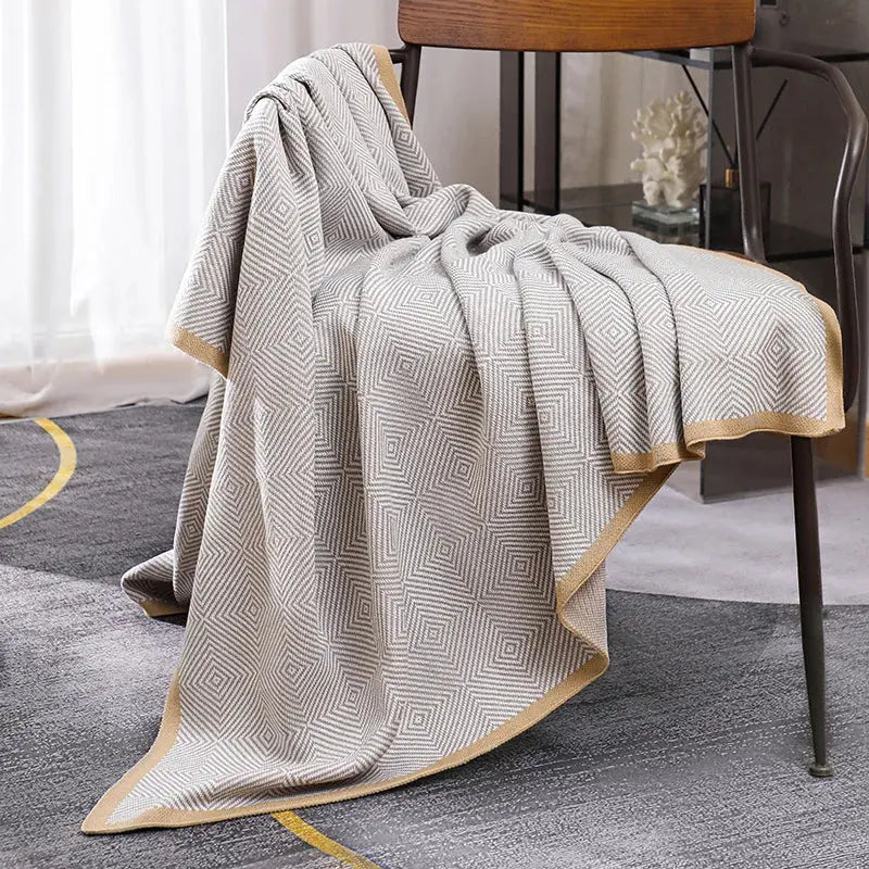 Nordic Ins Style Knitted Blanket Casual Sofa Cover Blanket Plane Office Nap Camping Leisure Soft Shawl Blanket Small Bed Cover Julia M Home & Kitchen
