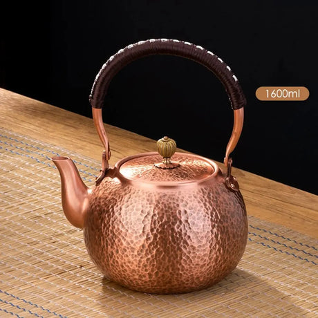Handmade Retro Style Pure Copper Boiling Tea Kettle - 600/1200/1600ml - Julia M LifeStyles
