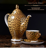 Freeson Leopard Print Luxury Bone China Coffee & Tea Set - Julia M LifeStyles