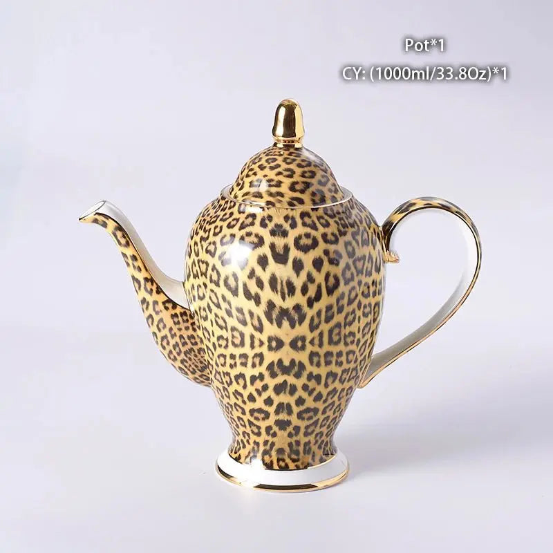 Freeson Leopard Print Luxury Bone China Coffee & Tea Set - Julia M LifeStyles