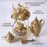 Freeson Leopard Print Luxury Bone China Coffee & Tea Set - Julia M LifeStyles