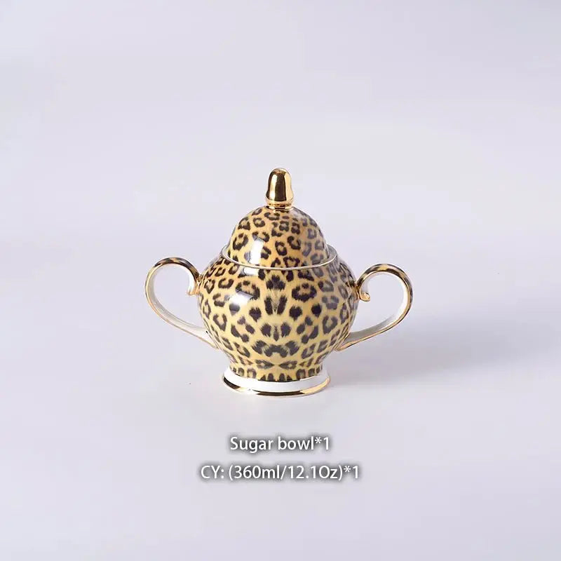 Freeson Leopard Print Luxury Bone China Coffee & Tea Set - Julia M LifeStyles
