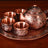 Dragon Phoenix 999 Pure Silver Tea Set - Teapot and 4 Cups in Elegant Leather Box - Julia M LifeStyles