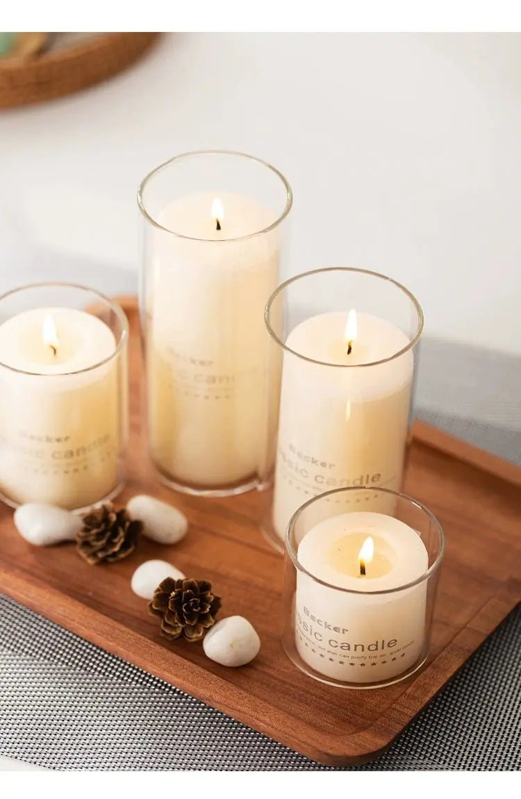 Nordic Glass Candlestick for Romantic Dining Atmosphere - Julia M LifeStyles