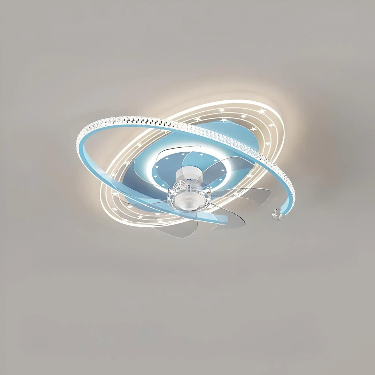 Kids Pink Ceiling Fan with Light and Starry Design for Children's Rooms - Julia M LifeStyles