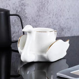 Swan Luxury Porcelain Coffee Cup and Saucer Set - 110ml - Julia M LifeStyles