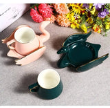 Swan Luxury Porcelain Coffee Cup and Saucer Set - 110ml - Julia M LifeStyles