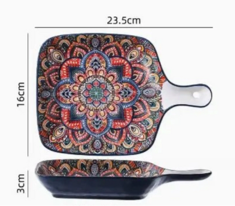 New Bohemian Style Ceramic Household Dishes with Handles - Julia M LifeStyles