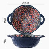 New Bohemian Style Ceramic Household Dishes with Handles - Julia M LifeStyles