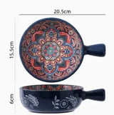New Bohemian Style Ceramic Household Dishes with Handles - Julia M LifeStyles