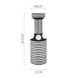Striped Monochrome Ceramic Flower Vase - Julia M LifeStyles