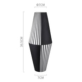 Striped Monochrome Ceramic Flower Vase - Julia M LifeStyles
