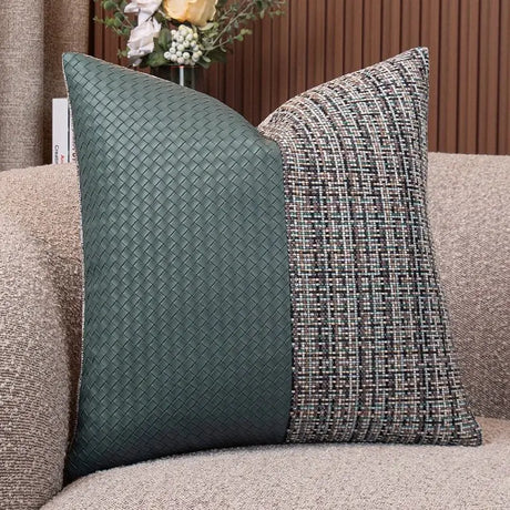 Modern Minimalist Sofa Cushion Patchwork Affordable Luxury Style Fancy Living Room Waist Pillow Bed Head Backrest Cushion with Core - Julia M LifeStyles