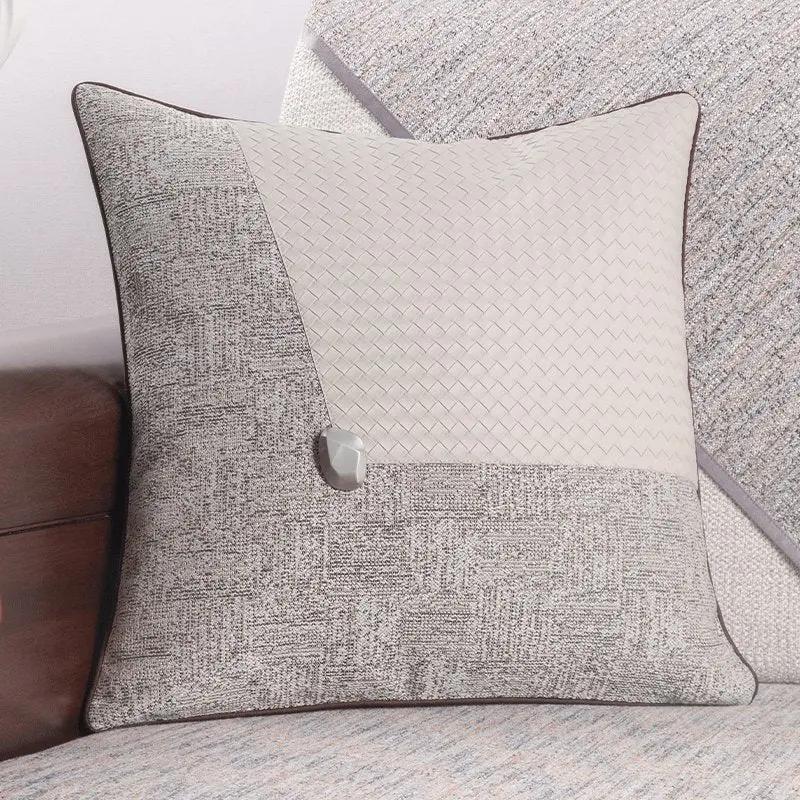 Modern Minimalist Sofa Cushion Patchwork Affordable Luxury Style Fancy Living Room Waist Pillow Bed Head Backrest Cushion with Core - Julia M LifeStyles