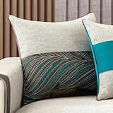 Modern Minimalist Sofa Cushion Patchwork Affordable Luxury Style Fancy Living Room Waist Pillow Bed Head Backrest Cushion with Core - Julia M LifeStyles