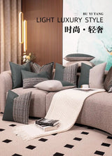 Modern Minimalist Sofa Cushion Patchwork Affordable Luxury Style Fancy Living Room Waist Pillow Bed Head Backrest Cushion with Core - Julia M LifeStyles