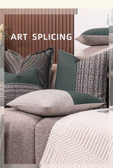 Modern Minimalist Sofa Cushion Patchwork Affordable Luxury Style Fancy Living Room Waist Pillow Bed Head Backrest Cushion with Core - Julia M LifeStyles