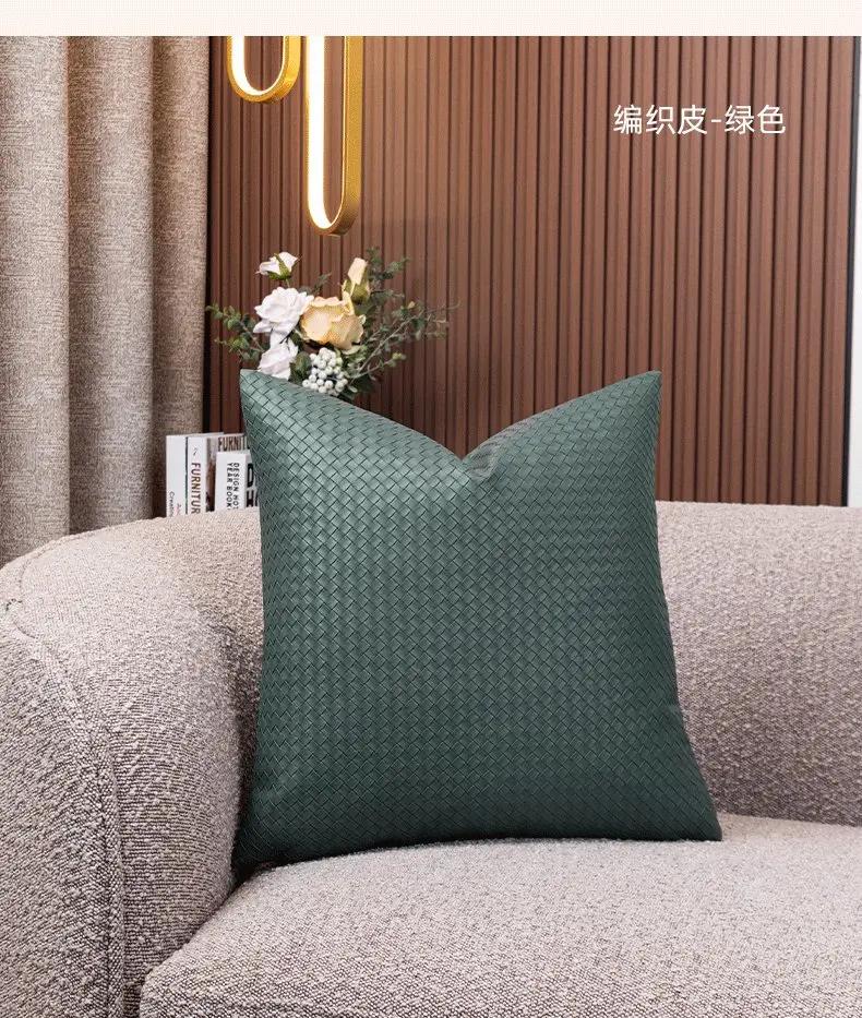 Modern Minimalist Sofa Cushion Patchwork Affordable Luxury Style Fancy Living Room Waist Pillow Bed Head Backrest Cushion with Core - Julia M LifeStyles