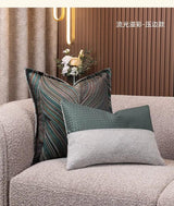 Modern Minimalist Sofa Cushion Patchwork Affordable Luxury Style Fancy Living Room Waist Pillow Bed Head Backrest Cushion with Core - Julia M LifeStyles