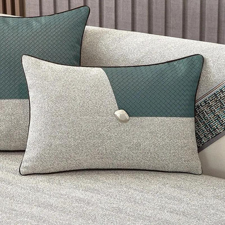 Modern Minimalist Sofa Cushion Patchwork Affordable Luxury Style Fancy Living Room Waist Pillow Bed Head Backrest Cushion with Core - Julia M LifeStyles