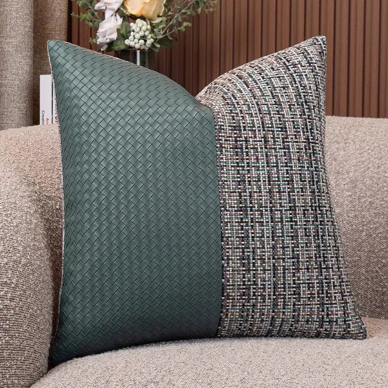 Modern Minimalist Sofa Cushion Patchwork Affordable Luxury Style Fancy Living Room Waist Pillow Bed Head Backrest Cushion with Core - Julia M LifeStyles