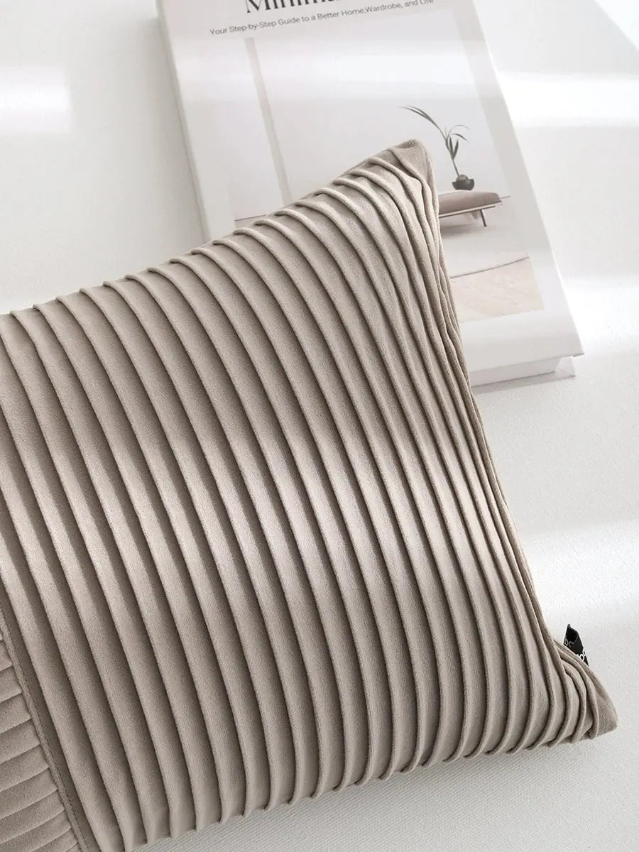 Modern Minimalist Gray Geometric Jacquard Pillow Cover - Julia M LifeStyles