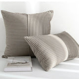 Modern Minimalist Gray Geometric Jacquard Pillow Cover - Julia M LifeStyles