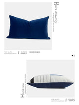 Pillow Cover Accessible Luxury Modern Minimalist Sofa Model Room Ins Lumbar Pillow Cushion B & B Designer Blue - Julia M LifeStyles