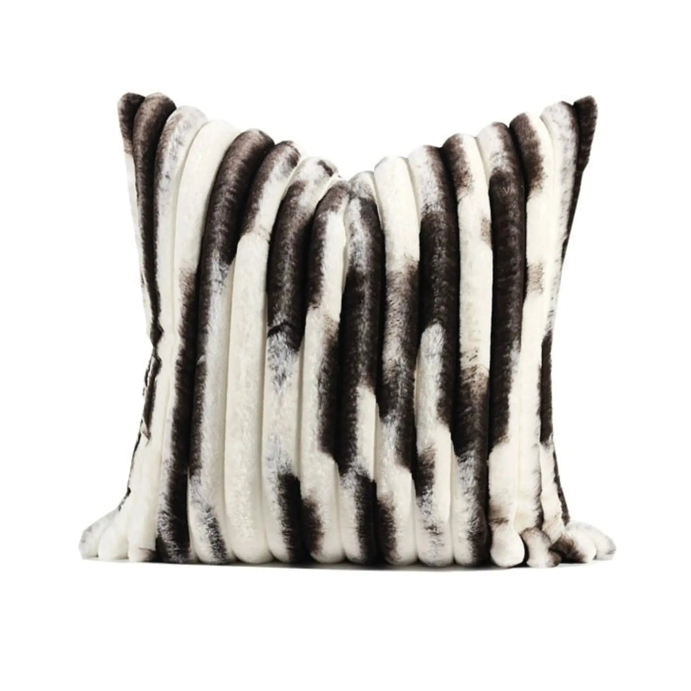 Modern Minimalist Brown Stuffed Stripes Pillow Cover Accessible Luxury Cream Living Room Sofa Bay Window Bedside Cushion Cushion Cover - Julia M LifeStyles