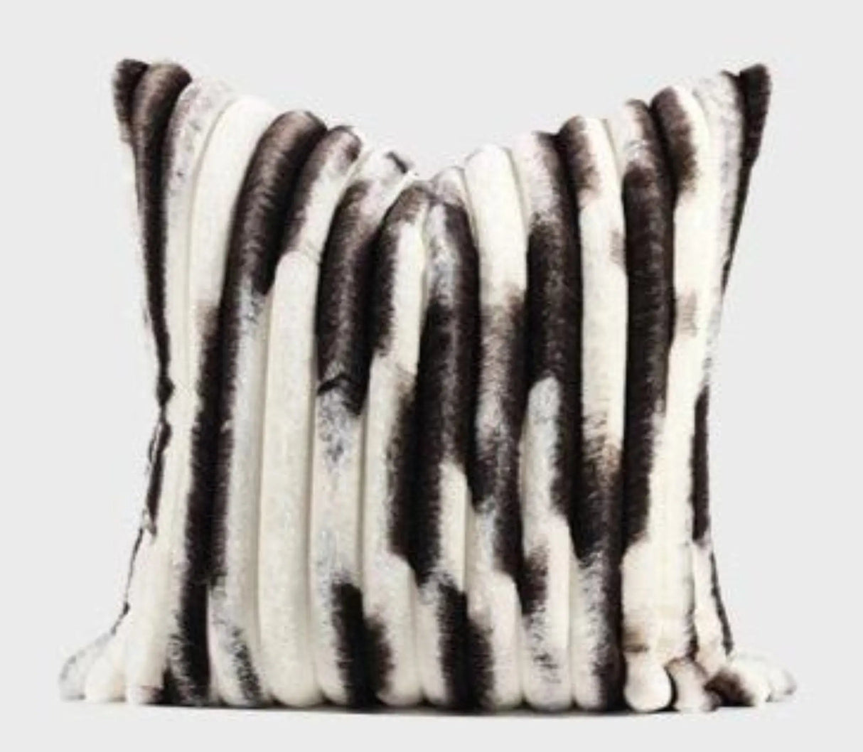 Modern Minimalist Brown Stuffed Stripes Pillow Cover Accessible Luxury Cream Living Room Sofa Bay Window Bedside Cushion Cushion Cover - Julia M LifeStyles