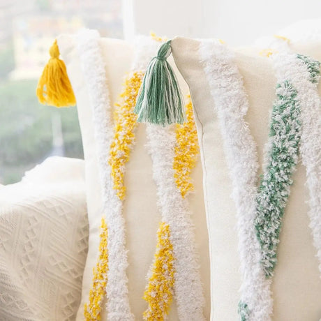 Floral Tufted Cushion Cover Multi-color Decorative Pillow Covers - Julia M LifeStyles