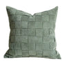 Minimalist Woven Living Room Leather Stitching Square Pillow - Julia M LifeStyles