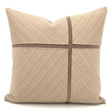 Modern Coffee Colour Cushion Cover with Gold Buckle - Julia M LifeStyles