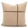 Modern Coffee Colour Cushion Cover with Gold Buckle - Julia M LifeStyles