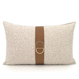 Modern Coffee Colour Cushion Cover with Gold Buckle - Julia M LifeStyles