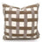 Modern Coffee Colour Cushion Cover with Gold Buckle - Julia M LifeStyles