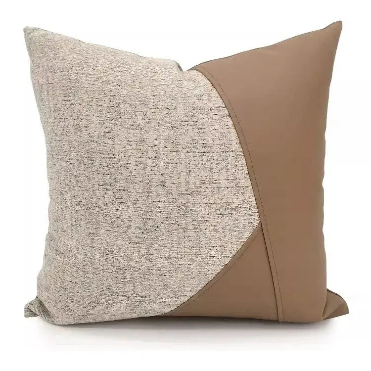 Modern Coffee Colour Cushion Cover with Gold Buckle - Julia M LifeStyles