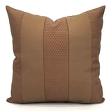 Modern Coffee Colour Cushion Cover with Gold Buckle - Julia M LifeStyles