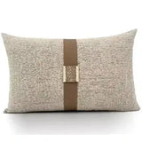 Modern Coffee Colour Cushion Cover with Gold Buckle - Julia M LifeStyles