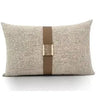 Modern Coffee Colour Cushion Cover with Gold Buckle - Julia M LifeStyles