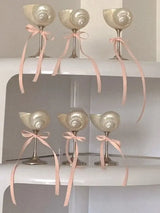Vintage Shell & Metal Champagne Glasses Set - Julia M LifeStyles