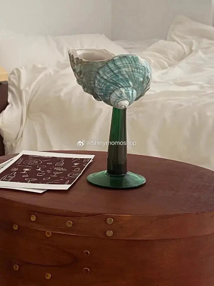 Vintage Shell & Metal Champagne Glasses Set - Julia M LifeStyles