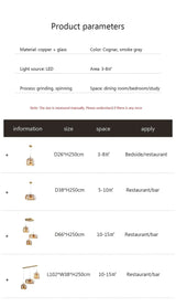 Glass Pendant Light light luxury pendant Lamp Deco Nordic Led Hanging Light Fixtures Bedroom Modern Luminaire Suspension lamp - Julia M LifeStyles