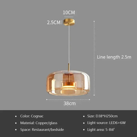 Glass Pendant Light light luxury pendant Lamp Deco Nordic Led Hanging Light Fixtures Bedroom Modern Luminaire Suspension lamp - Julia M LifeStyles