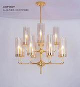 Modern Luxury Glass Chandelier with 6-15 Heads in Blue/Cognac - Julia M LifeStyles