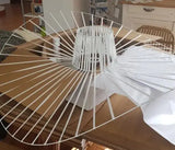 Modern French Designer Straw Hat Chandelier with LED Lighting - Julia M LifeStyles