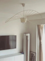Modern French Designer Straw Hat Chandelier with LED Lighting - Julia M LifeStyles