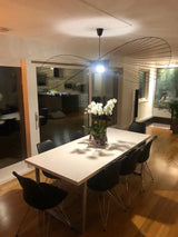 Modern French Designer Straw Hat Chandelier with LED Lighting - Julia M LifeStyles