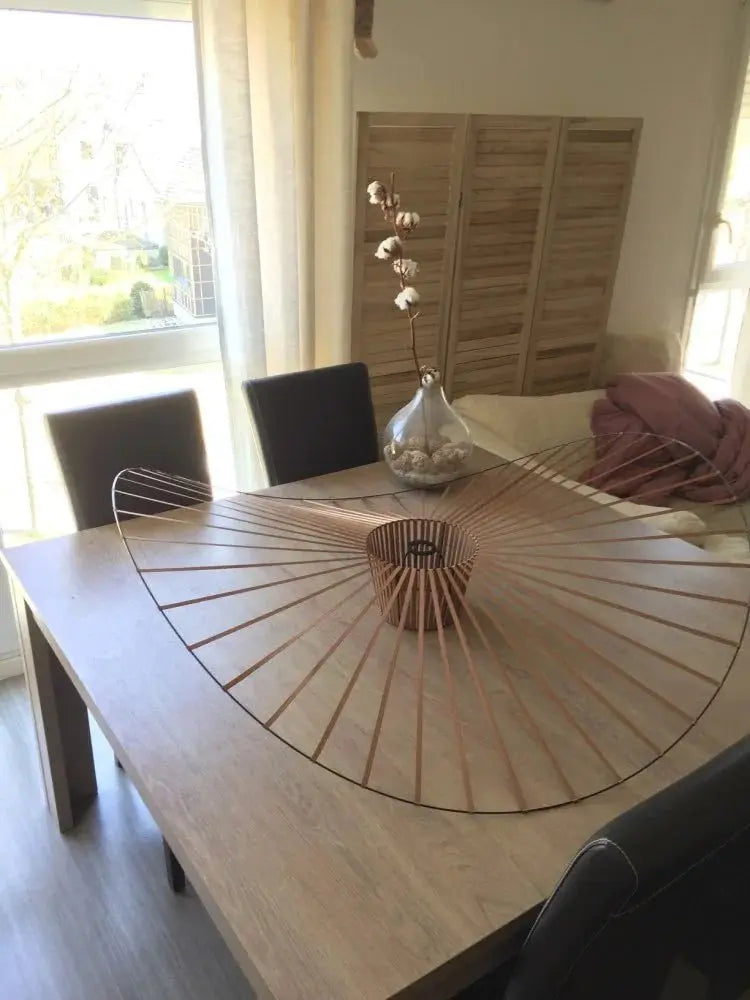 Modern French Designer Straw Hat Chandelier with LED Lighting - Julia M LifeStyles